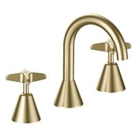 Aurora Star Basin Set - Fixed Spout - 6 Star - 3/4 Turn Ceramic Brushed Gold (Lf)