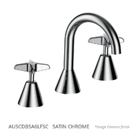 Aurora Star Basin Set - Fixed Spout - 6 Star - 3/4 Turn Ceramic Satin Chrome (Lf)