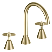 Aurora Star Hob Sink Set - 4 Star - 3/4 Turn Ceramic Brushed Gold (Lf)