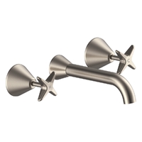 Aurora Star Wall Spa Set - 3/4 Turn Ceramic Brushed Nickel