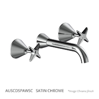 Aurora Star Wall Spa Set - 3/4 Turn Ceramic Satin Chrome
