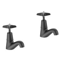 Aurora Star Wall Sink/Laundry Set - 4 Star - 3/4 Turn Ceramic Gunmetal (Lf)