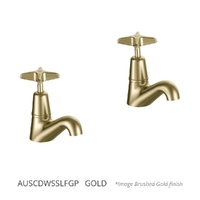 Aurora Star Wall Sink/Laundry Set - 4 Star - 3/4 Turn Ceramic Gold (Lf)