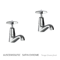 Aurora Star Wall Sink/Laundry Set - 4 Star - 3/4 Turn Ceramic Satin Chrome (Lf)
