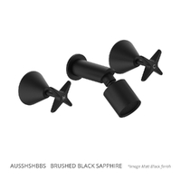 Aurora Star Shower Set - Sileno Shower - 3 Star - Jumper Valve Brushed Black Sapphire