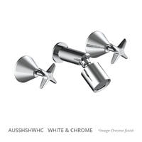 Aurora Star Shower Set - Sileno Shower - 3 Star - Jumper Valve  White &amp; Chrome