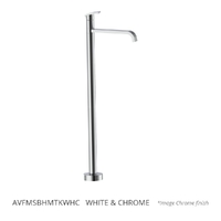 Aviad Bath Filler - Swivel  White &amp; Chrome Trim Kit