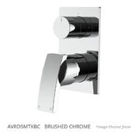 Aviad Rotary Diverter Wall Mixer Brushed Chrome Trim Kit
