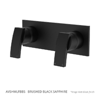 Aviad Wall Mixer Brushed Black Sapphire (Lf)