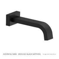 Aviad Wall Outlet - Basin/Sink - 156Mm 6 Star Brushed Black Sapphire (Lf)