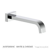Aviad Wall Outlet - Bath - 214Mm  White &amp; Chrome