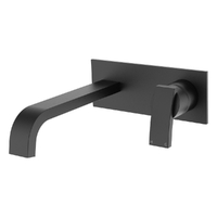 Aviad Horizontal Wall Mixer Set - Basin/Sink - 206Mm Outlet 6 Star Gunmetal Trim Kit (Lf)
