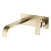 Aviad Horizontal Wall Mixer Set - Bath - 206Mm Outlet Brushed Gold