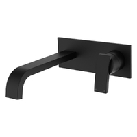 Aviad Horizontal Wall Mixer Set - Bath - 206Mm Outlet Matt Black