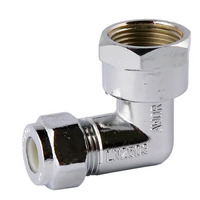 20FI X 15C Nylon Compression Elbow Reducing Chrome Plated 