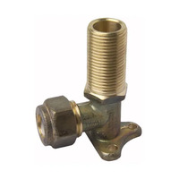 15MI X 15C Nylon Compression Extended Elbow Lugged Brass 