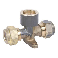 15C X15C X 15FI Nylon Compression Tee Double Lugged Brass 