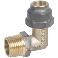 15mm MI X 15mm FL Flared Compression Elbow Brass