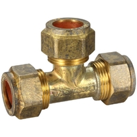 20C X 20C X 20C Tee Triple Union Copper Compression Brass