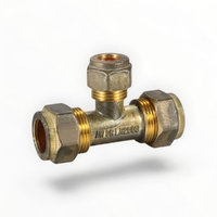 Copper Compression Tee BR Reducing 20C X 20C X 15C LF