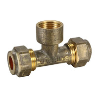 15C X 15C X 15FI Copper Compression Tee Brass 