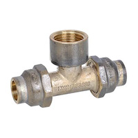 15C X 15C X 15FI Flared Compression Tee Brass 