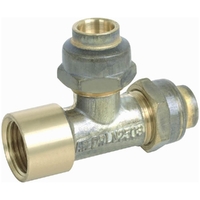 15mm FI X 15mm FL X (15mm FL Centre) Flared Compression Tee Brass