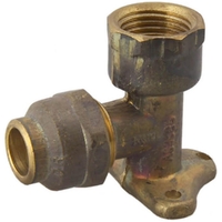 15mm FI X 15mm FL Flared Compression Elbow Lugged Brass