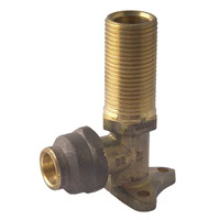 15MI (Extended 95mm) Flared Compression Elbow Lugged Brass 