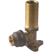 15mm MI X 15mm FL Flared Compression Elbow Extended Lugged Brass
