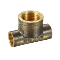 15OD X 15OD X 15FI Tee Cap Brass 