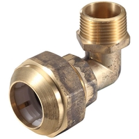 Poly Connection Elbow Brass 20MI X 25PE