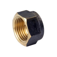 25mm Hexagon Cap Screwed Brass 
