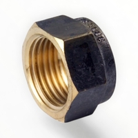 20mm Hexagon Cap Brass