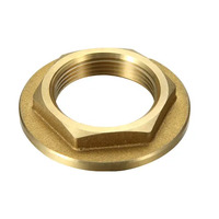 32mm Wide Flanged Back Nut Brass 