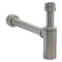 Bottle Trap Brushed Nickel 40mmL With Adapter