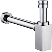 40mm Square With Adapter Bottle Trap Nickel Plated