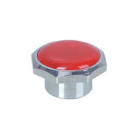 Buttons  Red Chrome Plated