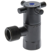 Cistern Stop Capstan Matte Black 1/4 Turn Ceramic Disc