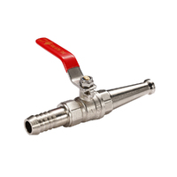 15mm Ball Valve Nozzle Brass Chrome Plated 