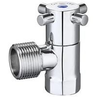 Washing Machine Stop Capstan 1/4 Turn Cer Disc Chrome Plated
