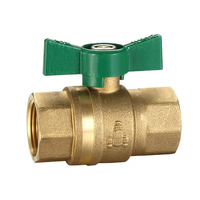 15mm FI X FI Dual Approved Ball Valve Butterfly Handle Brass