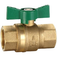 Dual Approved Ball Valve Butterfly Handle FI X FI 15mm Brass