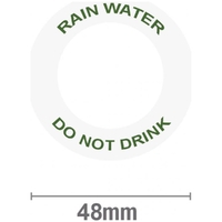 Rainwater Do Not Drink Green on Clear Label