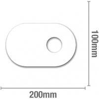 Self Adhesive Cover Plates to suit 40 DWV Oval (10 pk)