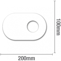 Self Adhesive Cover Plates to suit 50 DWV Oval (10 pk)