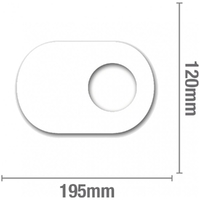 Cupboard Plate 65mm DWV Oval (10pk)