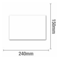 Cupboard Patch  White 240x150mm Sticky Back