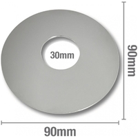 Tilers Boo Boo Cover Plate Brass Chrome Plated 30mm I.D.