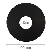 Black Round Tilers Boo Boo Cover Plate 30mm I.D.